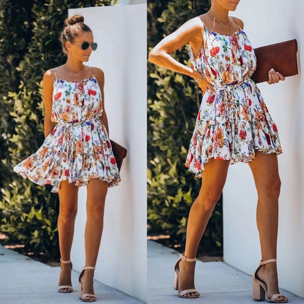 Vici | Better Than Ever Floral Rope Tie Mini Dress